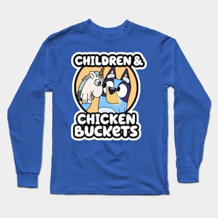 Children & chicken buckets Long Sleeve T-Shirt